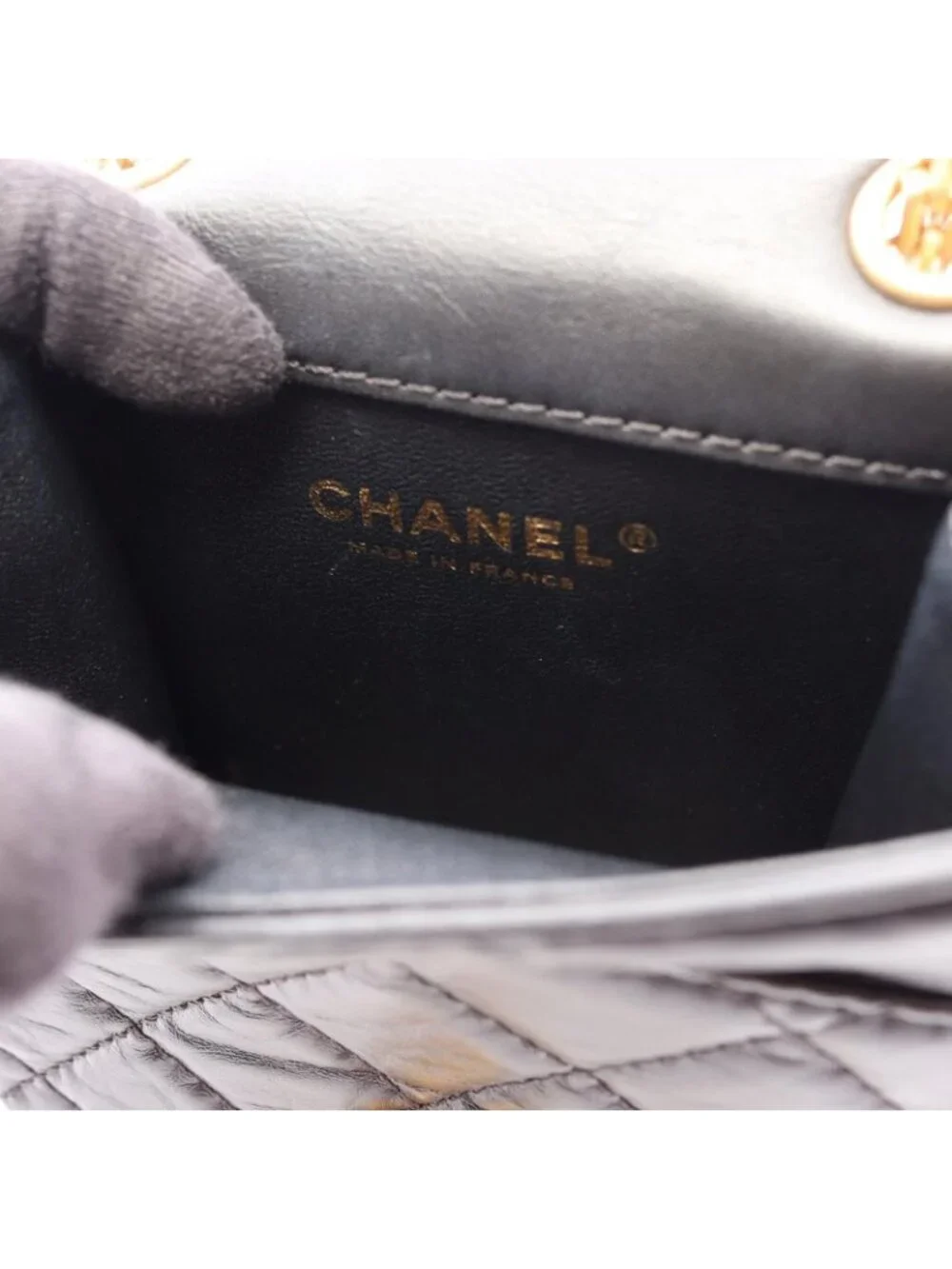 Chanel Shoulder Bag 2.55 Quilted Black Calfskin Small Chain